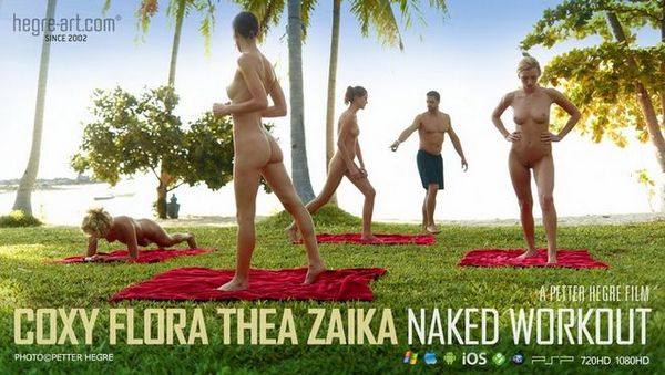 [Hegre-Art] Coxy, Flora, Thea & Zaika - Naked Workout